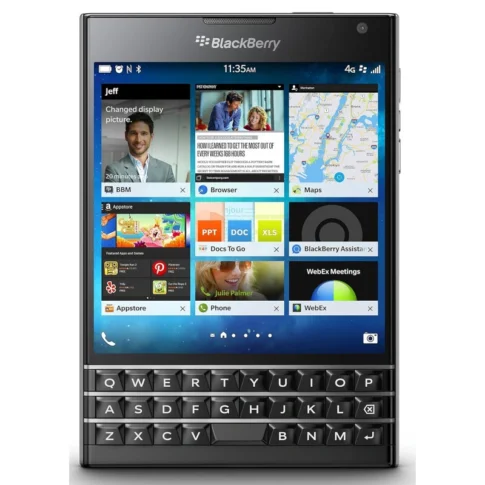 BlackBerry Passport 32GB Smartphone (Unlocked, Black) – Imported